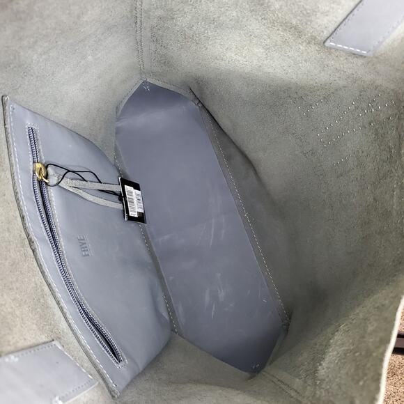 FRYE Carson Gray Leather Shoulder Tote Bag distressed Leather - Picture 11 of 14